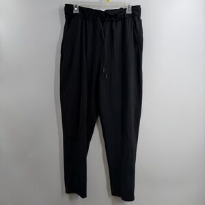 Lululemon Stretch High Rise 7/8 Pants Black Warpstreme Sz 10
